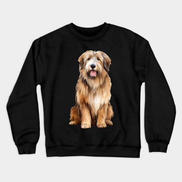 Catalan Sheepdog Crewneck Sweatshirt by DavidBriotArt